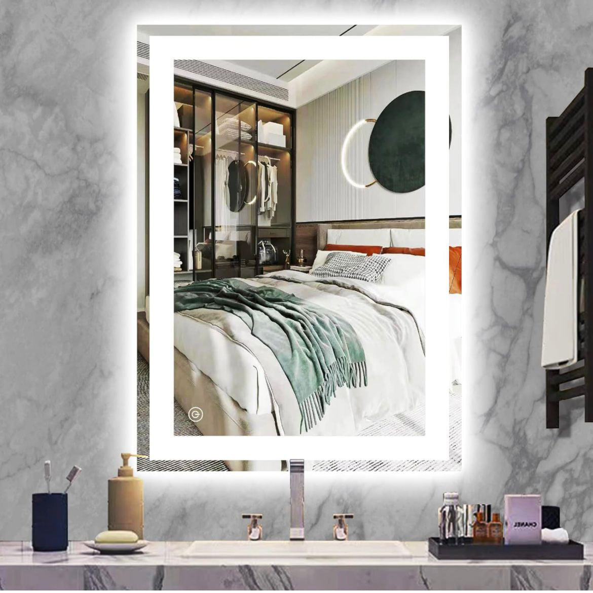 A6886, 20 x 30 Inch Bathroom Vanity Mirror with LED Lights – HCP WHOLESALE