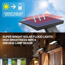 Load image into Gallery viewer, A6609 ,Solar Outdoor Wall Lights with Motion Sensor,2600mAh, 90 LEDs &