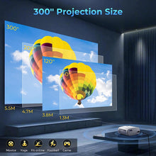 Load image into Gallery viewer, A6072,WiFi Bluetooth Projector 4K Support, 9500L Native 1080P ,300" DL-48 &BL-48 & RD-823 RD-881