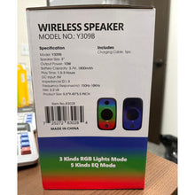Load image into Gallery viewer, A1078, Bluetooth Wireless Speaker with RGB Lights 8"(Y309B)  .C24. &