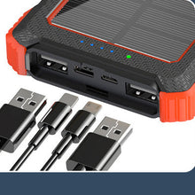 Load image into Gallery viewer, A8026, Solar Charger Waterproof Power Bank 10000mAh with LED Light