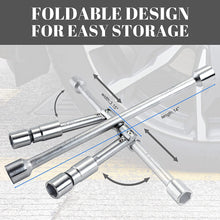 Load image into Gallery viewer, A8037, Universal Heavy Duty Lug Wrench, 4-Way Tire Iron Wrench         &