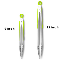 Load image into Gallery viewer, A0941, Silicone BBQ Turners, Cooking Locking Food Kitchen Tongs 14 & 16 inch 2 set &