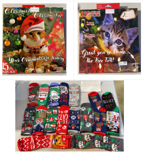 A1124-01,   15 days Socks  with gift box