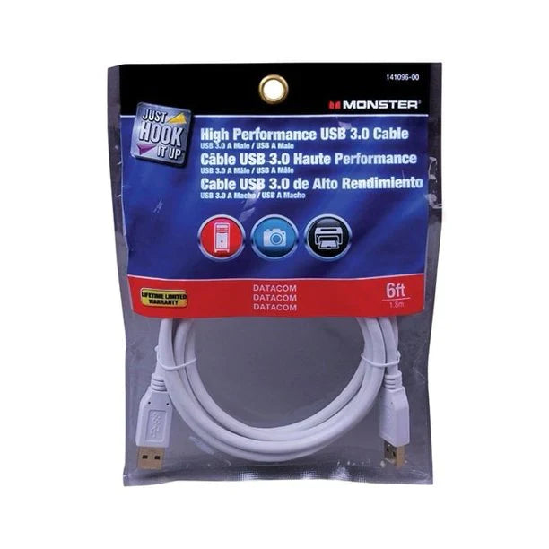 A1075,Just Hook It Up 141096-00 Monster 6 ft. USB Cable