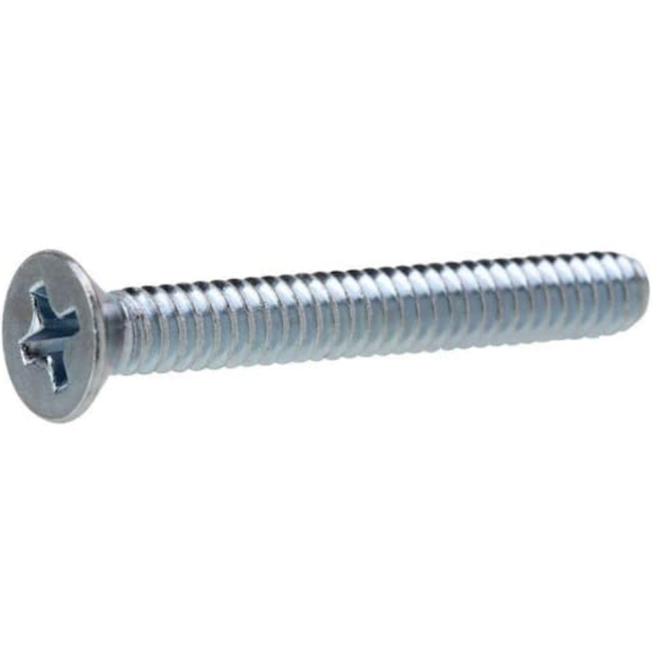 A6211 , #10-24 x 1 in. Phillips Flat Head Zinc Plated Machine Screw