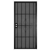 Load image into Gallery viewer, A6887, Black Surface Mount Outswing Steel Security Door with Expanded Metal Screen 36 in. x 80 in. &amp;
