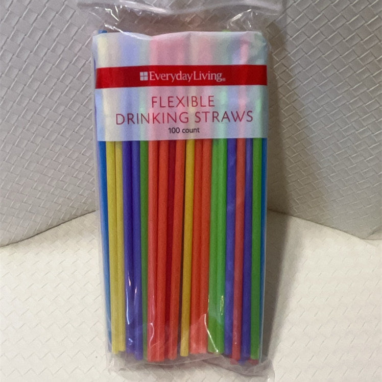 A6878,Flexible Drinking Straws, 100 pieces &