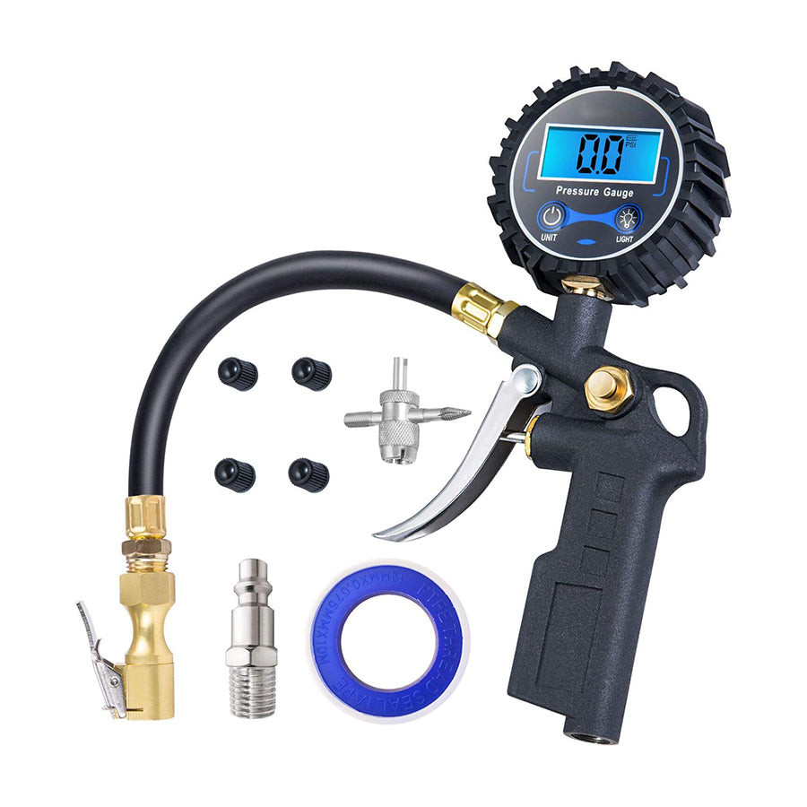 A8034, Digital Tire Pressure Gauge with Inflator       &