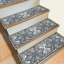 Load image into Gallery viewer, A6525 ,7pcs Stair Treads Rug for Indoor Steps 28inX9in (Mixed style) &amp;
