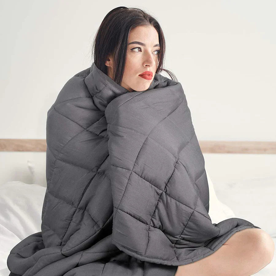 A0907, Weighted Blanket 17lbs Queen Size &