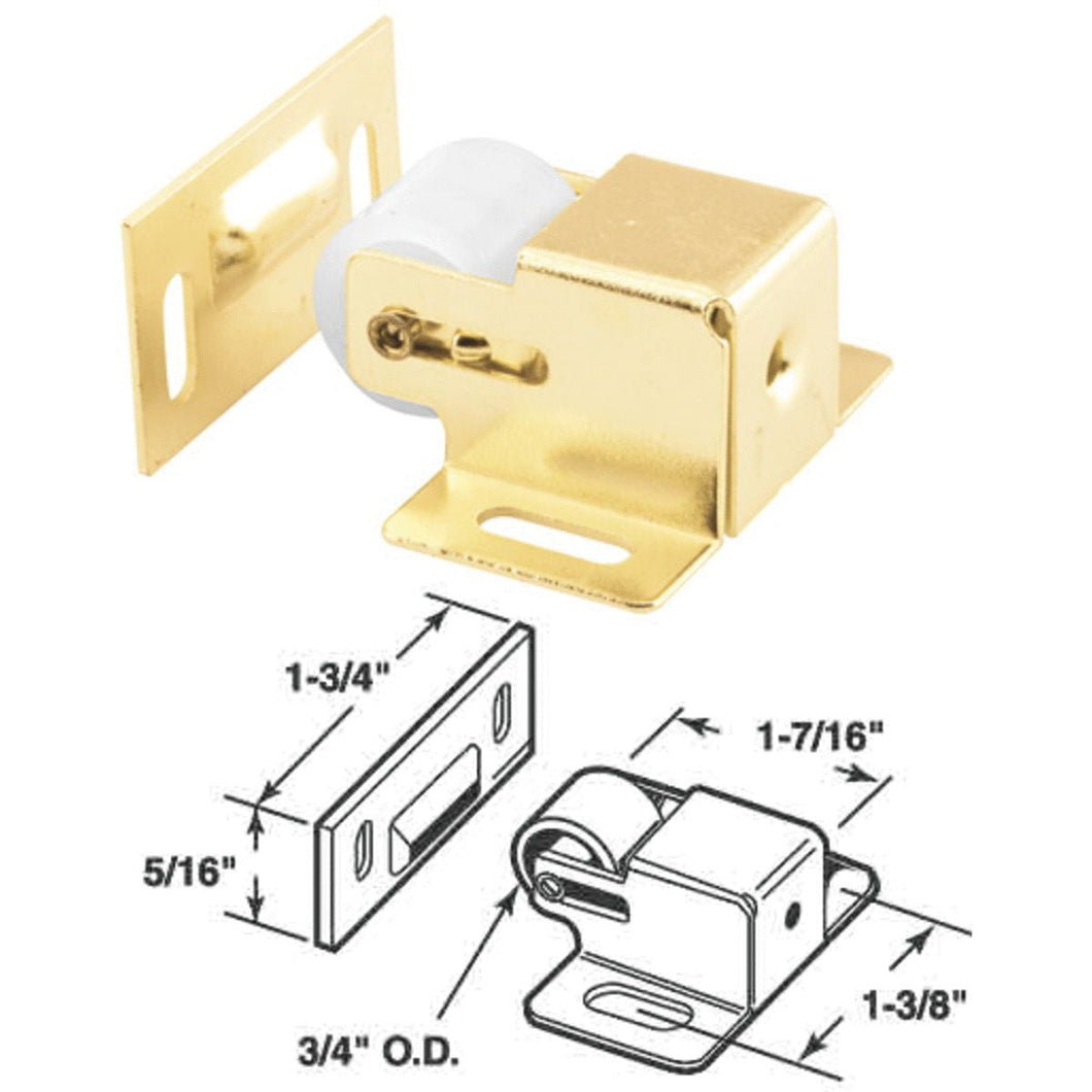 A6930, Cabinet And Closet Door Roller Catch Brass Plated U9047    241938 &