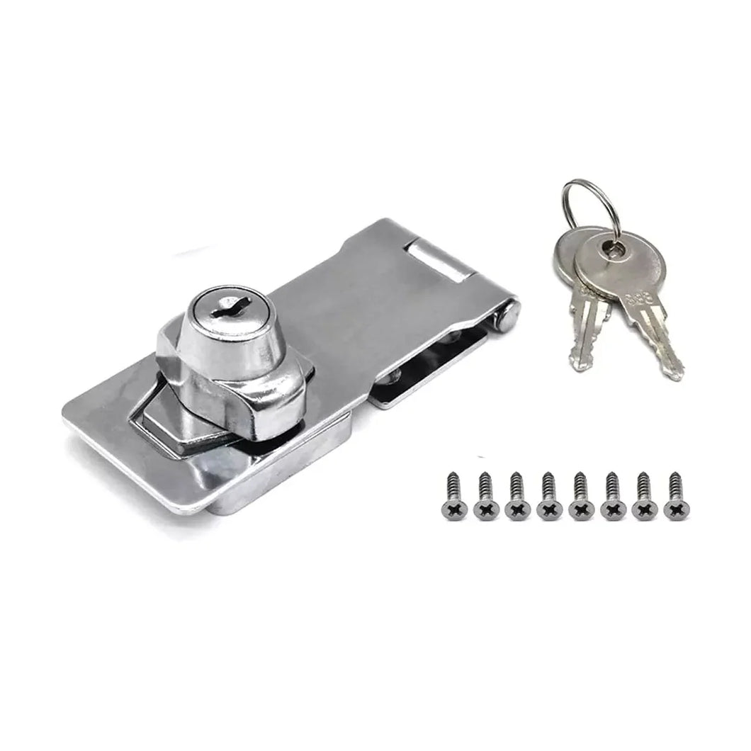 A6195 , 4inch Keyed Hasp Lock #U9951-L  #0250845 .C24. &