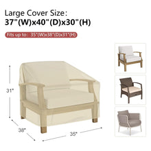 Load image into Gallery viewer, A6387，Patio Chair Covers, 600D Heavy Duty Outdoor Lawn Patio Furniture Covers (37&quot; W x 40&quot; D x 30&quot; )
