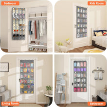 Load image into Gallery viewer, A1093 ,Door Hanging Bag, 24 Pocket Over the Door Shoe Organizer
