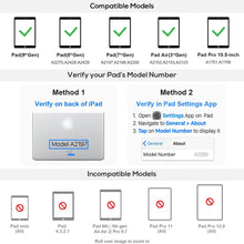 Load image into Gallery viewer, A1071, Bluetooth &amp; Touch iPad 9th Generation Case with Keyboard (10.2&quot;, 2021), Multi-touch Trackpad, 10 Color Backlight, 360° Rotatable, Thin &amp; Light for 8th Gen (2020), 7th Gen (2019), Air 3, Pro 10.5  &amp;
