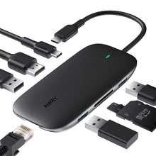 Load image into Gallery viewer, A6424, AUKEY CBC71  8 in 1 USB C Hub with Ethernet Port
