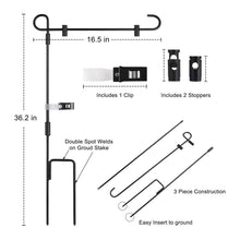 Load image into Gallery viewer, A6972, Garden Flag Stand, Flag Pole Holder &amp;
