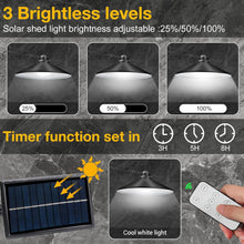 Load image into Gallery viewer, A6566，LED Solar Shed Lights, Battery Powered Pendant Lights with Remote Control &amp;
