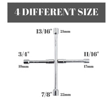 Load image into Gallery viewer, A8037, Universal Heavy Duty Lug Wrench, 4-Way Tire Iron Wrench         &amp;
