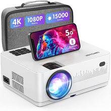 Load image into Gallery viewer, A6130  ，5G WiFi Bluetooth Projector 4K Supported, 300” Display    L23 &amp; RD821 &amp; C12 &amp; H89 &amp; SQ6
