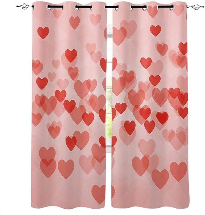 A6259,Valentine's Day Blackout Curtains, 42