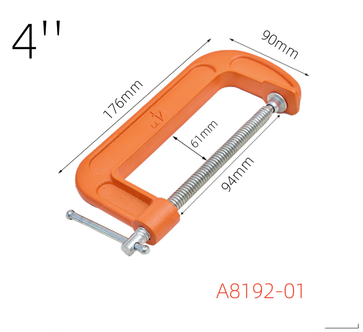 A8192,Ductile Alloy C-Clamp