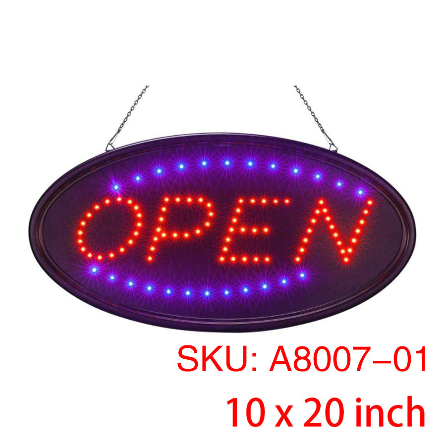 A8007, LED Open Sign 10x20inch, 3 Kinds