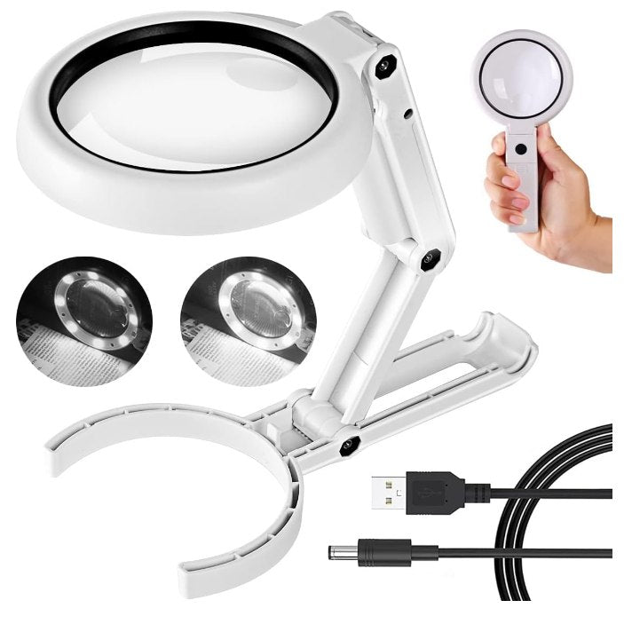 A6576， Magnifying Glass with Light and Stand