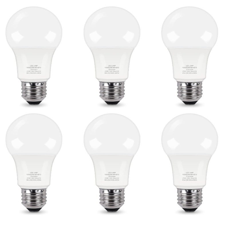 A6626，A19 LED Light Bulbs 60W  6 pack