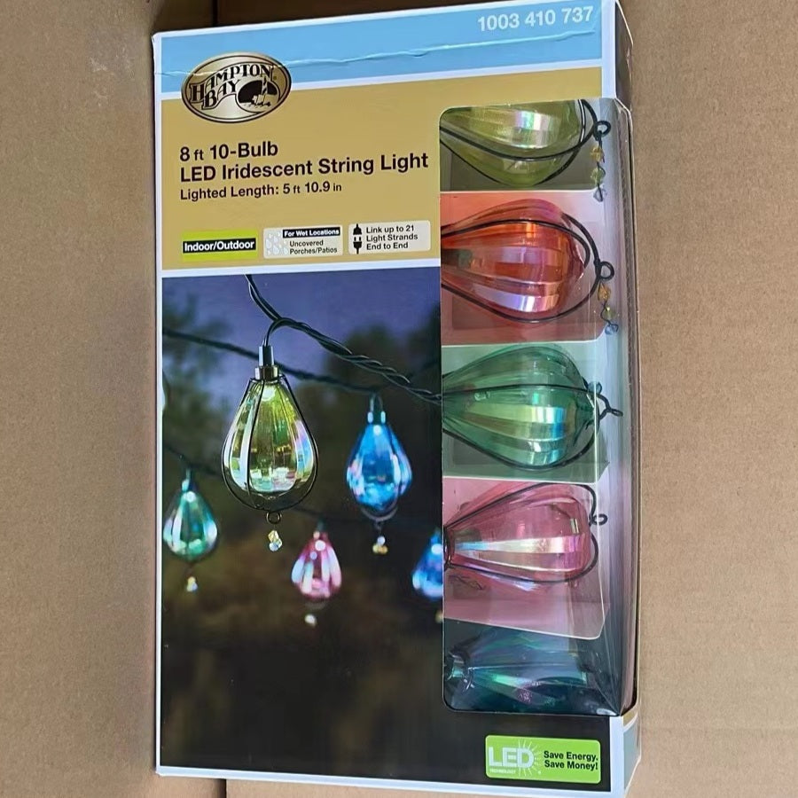 A6189 ， 8 ft 10-Bulb LED Lridescent String Light .C7. &