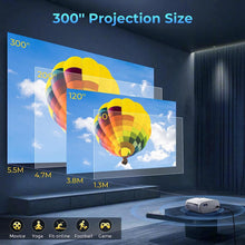 Load image into Gallery viewer, A6072，WiFi Bluetooth Projector 4K Support, 9500L Native 1080P ,300&quot; DL-48 &amp;BL-48 &amp; RD-823 RD-881 @ #
