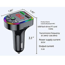 Load image into Gallery viewer, A6017, FM Transmitter for Car Bluetooth 5.3, 20W &amp; QC3.0 18W Fast Car Charger
