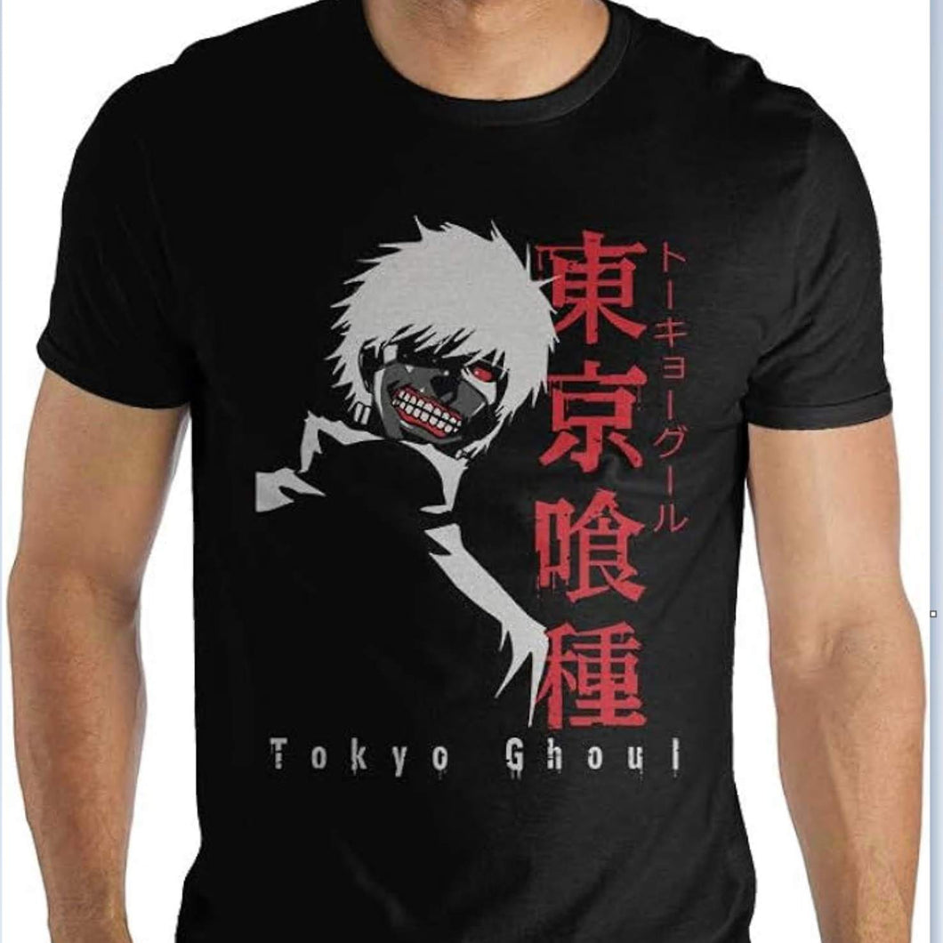 A6356，Tokyo Ghoul Character Men's Black T-Shirt @