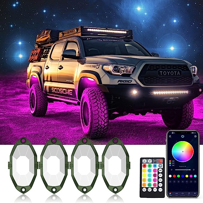 A6132， LED Color Changing Truck Lights with Music Mode APP Remote Control