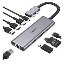 Load image into Gallery viewer, A6469，AUKEY CB-C81 2*USB hub 3.1 Type C Male to HDMI*2
